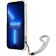 Guess Guess Flower Cord - Etui ze smyczką iPhone 13 Pro (Gold)