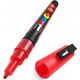 Uni Marker POSCA PC-3ML BROKATOWY CZERWONY