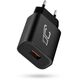 Ładowarka sieciowa LTC LXQC22, USB-A 3A QC 3.0 18W, czarna
