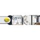 Floor lamp GLOBO GORLEY, 1xE27, 60W, 230V, cable 1.8m, metal/glass, gold color, o38x152cm