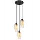 Hanging lamp GLOBO BACKEY, 3 x E27 15W, clear glass crystals, o25x120cm
