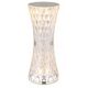 LED table lamp GLOBO GIXI, 1.5W RGBW, rechargeable, touch On/Off, crystal effect