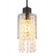 Hanging lamp GLOBO BACKEY, 1 x E27 15W, clear glass crystals, o10x120cm