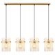 Pendant lamp GLOBO GORLEY, 4xE27, 60W, 230V, metal, gold color, 20x110x140cm