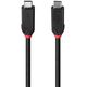 Kabelis Lindy 1m USB4 240W Type-C, 40 Gbps, juodas