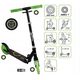 Πώληση! MUUWMI Αλουμινένιο Scooter Glow scooter 200 mm πράσινο AU 621