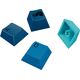Glorious Glorious GPBT Gradient Keycaps, ISO Layout (DE), PBT, Dye-Sub - Ocean