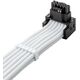 CableMod Universal Pro ModMesh 16-Pin zu 16-Pin-Kabel, 90 Anschluss, Sleeved, StealthSense - wei, 60 cm, Var. A