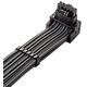 CableMod Universal Pro ModMesh 16-Pin zu 16-Pin-Kabel, 90 Anschluss, Sleeved, StealthSense - carbon, 60 cm, Var. A