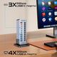 Πύργος πολλαπλών θυρών PROMATE GegaTower-60W 14 σε 1 60W / QC3.0 / PD48W / USB 3.1 5Gbps