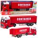 Ciężarówka Transportowa Z Kontenerem Światła Dźwięki Czerwona LEAN Toys
