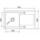 Zlewozmywak Pyramis Zlewozmywak granitowy Pyramis MI 76X44 1B1D Czarny 70001201