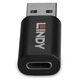 Lindy 71264 zmieniacz płci / kabli USB Type A USB Type C Czarny