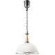 Φωτιστικό κρεμαστό Lamkur Chiara 50089 1x60W E27 ασημί/ξύλινο