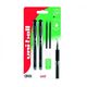 Uni-ball Gel Impact 153 2stk Sorte Gel Rollerpenne +2stk refills, stregbredde 1,0mm