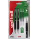 Uni-ball Signo 207 fine  2stk Sorte rollerpenne+ 2stk refills. Med behageligt gummigreb, stregbredde 0,5mm