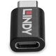 Lindy 71265 zmieniacz płci / kabli USB Type C Czarny