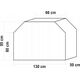 Toya LUND GRILL WĘGLOWY XXL ŻELIWNY RUSZT 78x42,5cm