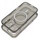Θήκη CLEAR MAG COVER με προστασία κάμερας συμβατή με MagSafe για IPHONE 15 black glitter