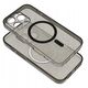 Θήκη CLEAR MAG COVER με προστασία κάμερας συμβατή με MagSafe για IPHONE 15 black glitter