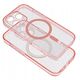 Θήκη CLEAR MAG COVER με προστασία κάμερας συμβατή με MagSafe για IPHONE 14 pink glitter