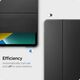 Θήκη για tablet Spigen Liquid Air Folio, μαύρο - iPad Pro 11" (2022/2021)