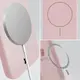 Silikonowe etui z pierścieniem magnetycznym Bizon Soft Case Magnetic do Apple iPhone 15 Pro Max jasnoróżowe