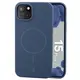Silikonowe etui z pierścieniem magnetycznym Bizon Soft Case Magnetic do Apple iPhone 15 Plus granatowe
