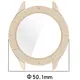 Etui ze szkłem do zegarka Bizon Case+Glass Watch do Xiaomi Watch S4 beżowe