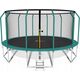 Trampolina ogrodowa dla dzieci 374cm z siatką zewnętrzną i drabinką