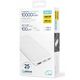 PLATINET POWER BANK 10000 mAh 3,7V 37Wh 12W 2x USB-C 1x USB-A WHITE [46079]