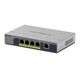 NETGEAR GS105PP - Διακόπτης - μη διαχειριζόμενος - 1 x 10/100/1000 + 4 x 10/100/1000 (PoE+) - Επιτραπέζιος, τοποθετήσιμος σε τοίχο - PoE+ (83 W)