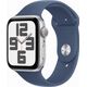 Apple Watch SE GPS 44mm Silver Aliuminio Case with Denim Sport Band - S/M