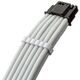 CableMod C-Series Pro ModMesh 12V-2x6-Kabel, Sleeved, 16-Pin zu 2x 8-Pin, fr Corsair Type 4 und 3 PSUs - wei, 60cm