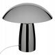 Lampa nocna grzybek OMIA, srebrna, wys. 34 cm