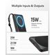 VEGER powerbank 10000 mAh z ładowaniem indukcyjnym kompatybilny z MagSafe PD QC3.0 2A 20W MagOn (VP1151 / W1151) czarny