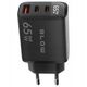 76-030# Ładowarka sieciowa gniazdo usb + usb-cx2 pd 65w gan czarna