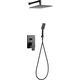 Σετ ντους εντοιχισμένο LOFT BLACK VALVEX ( CARRE ) // BV.2454570-MBK