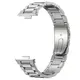 Pasek ze stali nierdzewnej Bizon Strap Watch Aura do Huawei Watch Fit 4 Pro / Fit 4 / Fit 3 srebrny