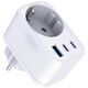 Adapter sieciowy 3MK Hyper Comfort       Charger 30W 1xUSB-A 2xUSB-C 1xSchuko PD QC3.0 biały