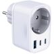 Adapter sieciowy 3MK Hyper Comfort       Charger 30W 1xUSB-A 2xUSB-C 1xSchuko PD QC3.0 biały