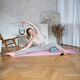 ZESTAW DO JOGI HMS MATA TPE LIGHT PINK YM10 + KOSTKA GRAY KJ02 + PASEK SJ02