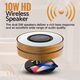 Promate Mirth 3σε1 / Νυχτερινό Φωτιστικό / Ηχείο Bluetooth 10W / Ασύρματη φόρτιση Qi / Ρολόι LED