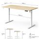 Biurko SENSE7 NOJO LIGHT Jasnobrązowo-Białe 140 cmx70 cm