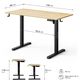 Biurko SENSE7 NOJO LIGHT Jasnobrązowo-Czarne 120 cmx60 cm