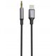 Swissten Αντάπτορας Ήχου Υφασμάτινος Lightning - Καλώδιο Jack 3.5mm 1.5m