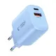 Ładowarka sieciowa Tech-Protect NCA30 USB-A, USB-C Network Charger PD 30W / QC3.0 Baby Blue