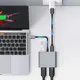 Adapter Tech-Protect HB08 HUB 4in1 USB-C, USB-A 2.0, 2xHDMI 4K 60Hz Space Grey