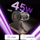 Ładowarka samochodowa Tech-Protect CC01 2-port Car Charger USB-A, USB-C PD 45W / QC 3.0 Black
