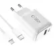 Ładowarka sieciowa Tech-Protect NCA20 USB-A, USB-C Network Charger PD 20W / QC3.0 + Lightning Cable White